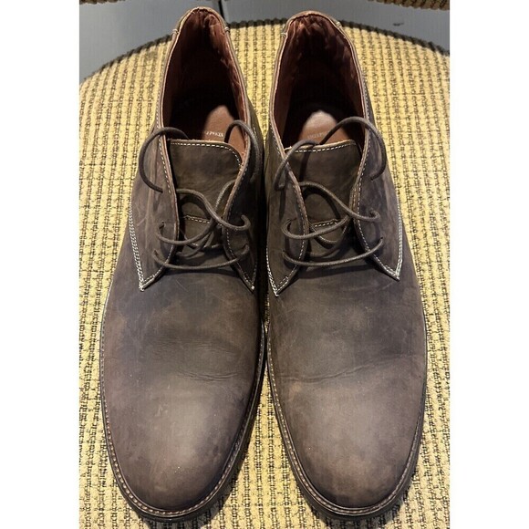 Johnston & Murphy Chukka Boots Brown Leather Men's Size 13 M Sheep Skin 25-1870 - Picture 2 of 7